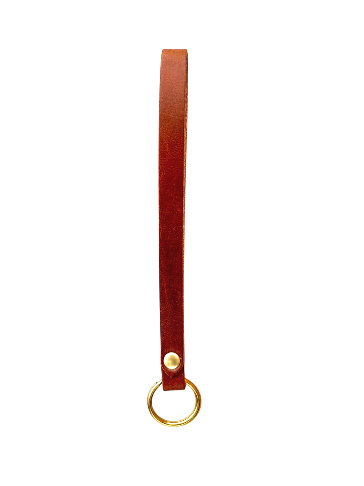 Wristlet brown white background