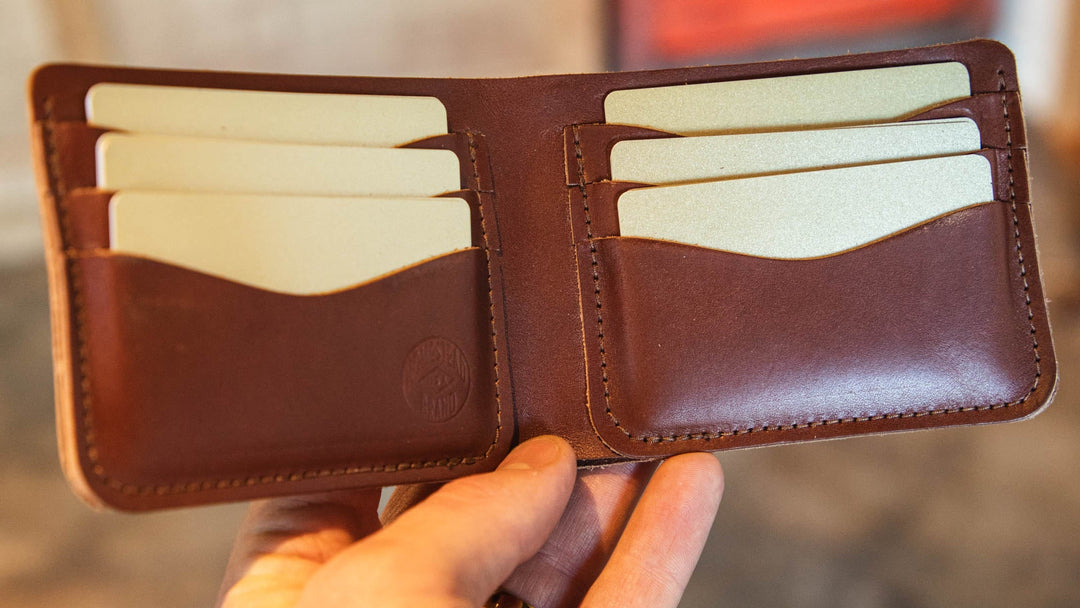 Mens Bifold Wallet in Bourbon Color