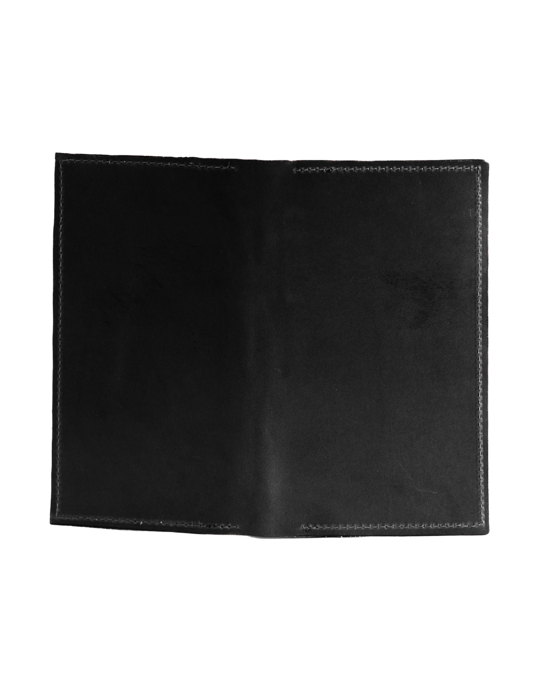 Black Checkbook Open Back White Background #color_black