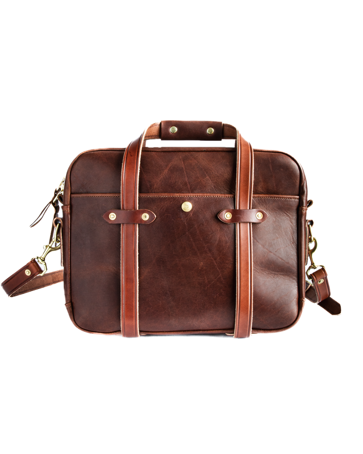 Briefcase Standard Brown Back White Background #color_brown