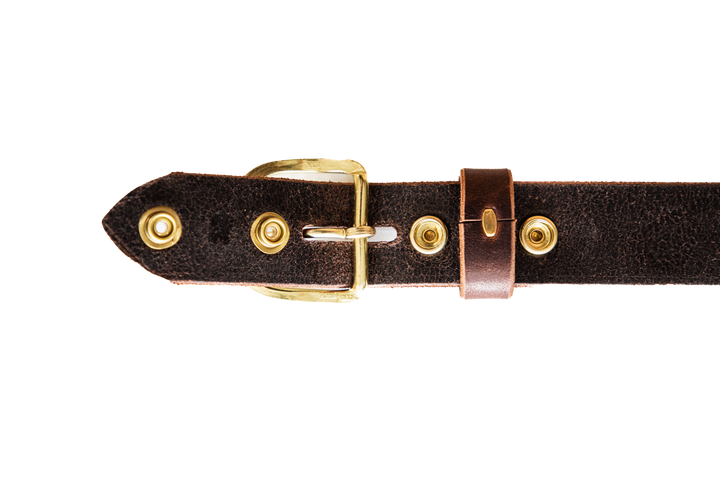Brown belt white background snap option open #color_brown