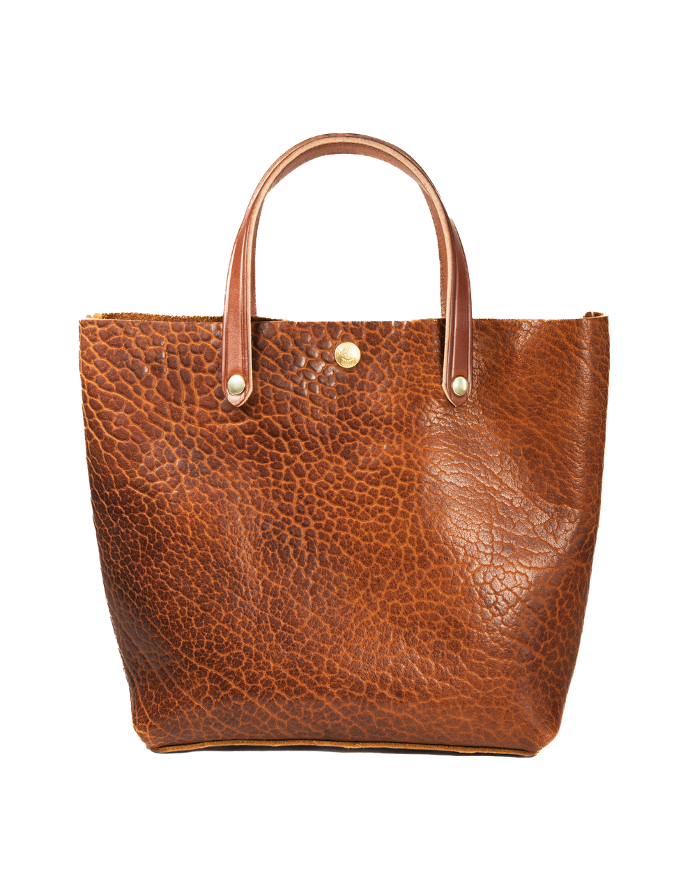 Mini Tote No. 1307 Brown Bison No Strap #color_brown
