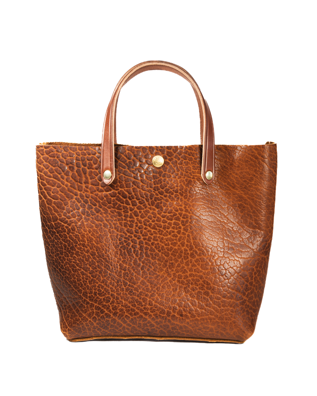 Mini Tote No. 1307 Brown Bison No Strap #color_brown