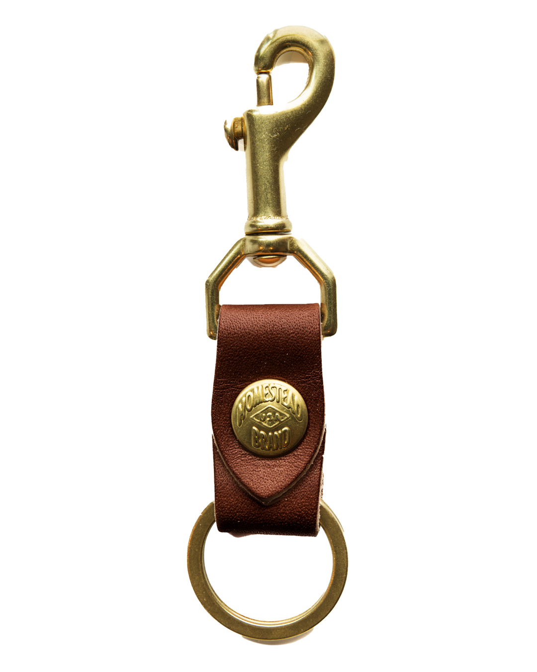 Utility Key Clip Brown Front #color_brown