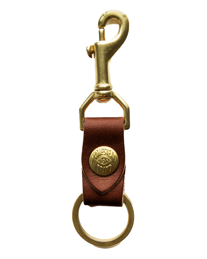 Utility Key Clip Brown Front #color_brown