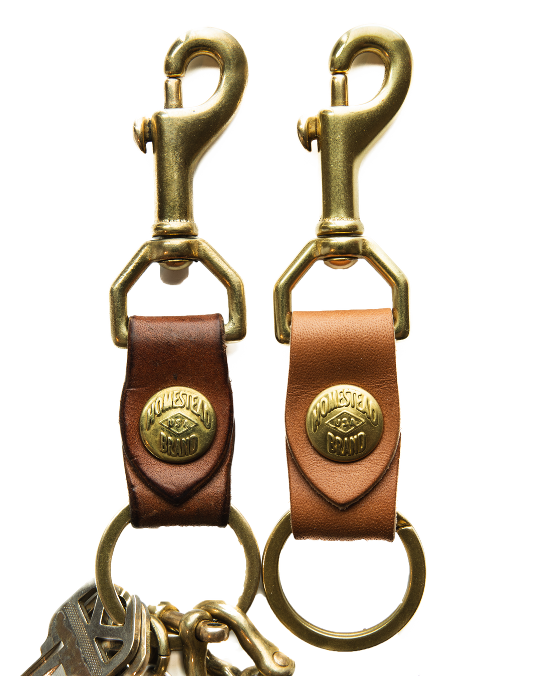 Utility Key Clips with Keys #color_bourbon
