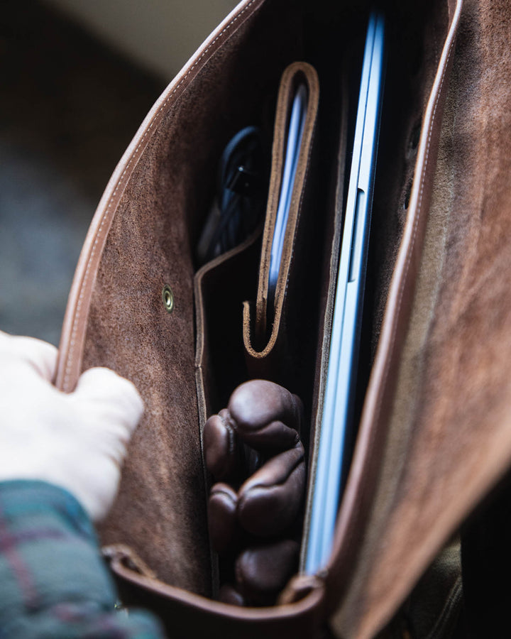 inside of field bag pockets 