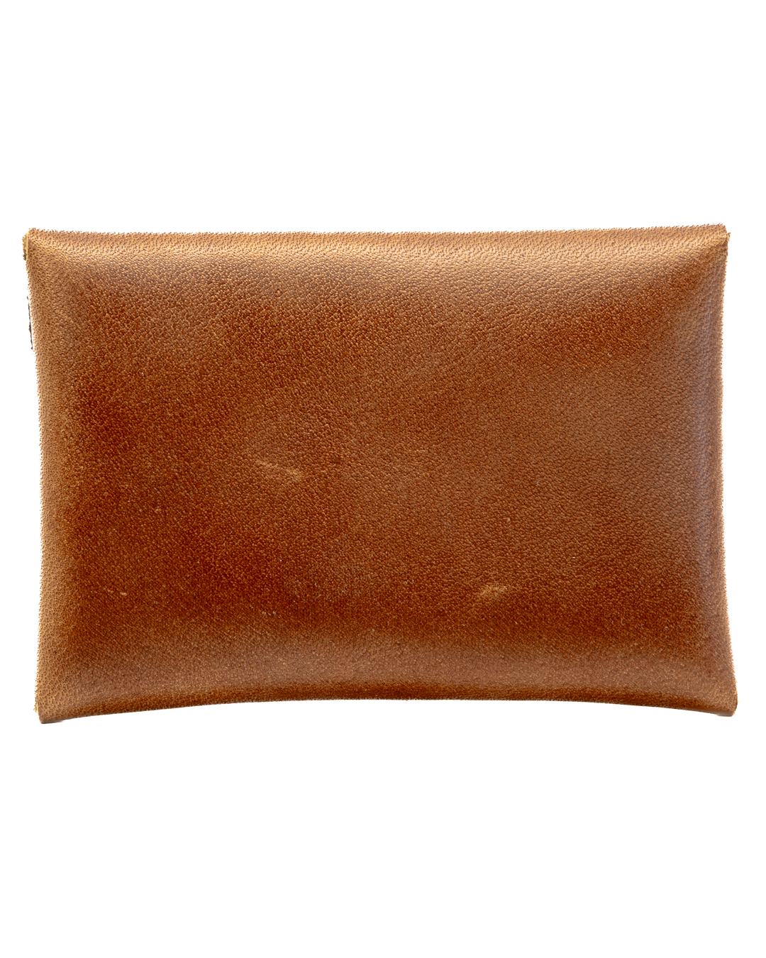 Brown leather pouch on a white background back #color_brown