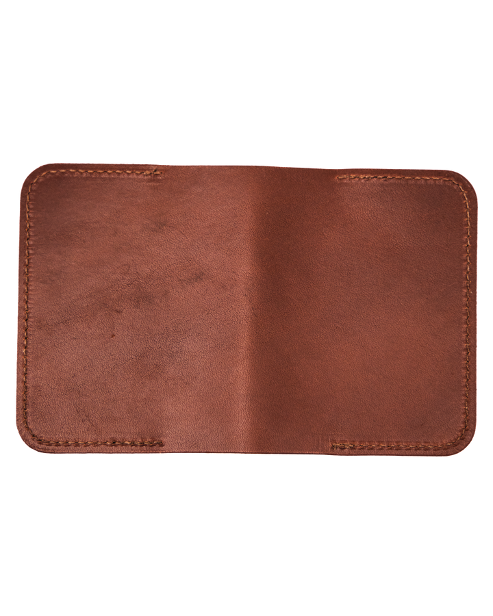 Brown leather wallet on a white background #color_brown