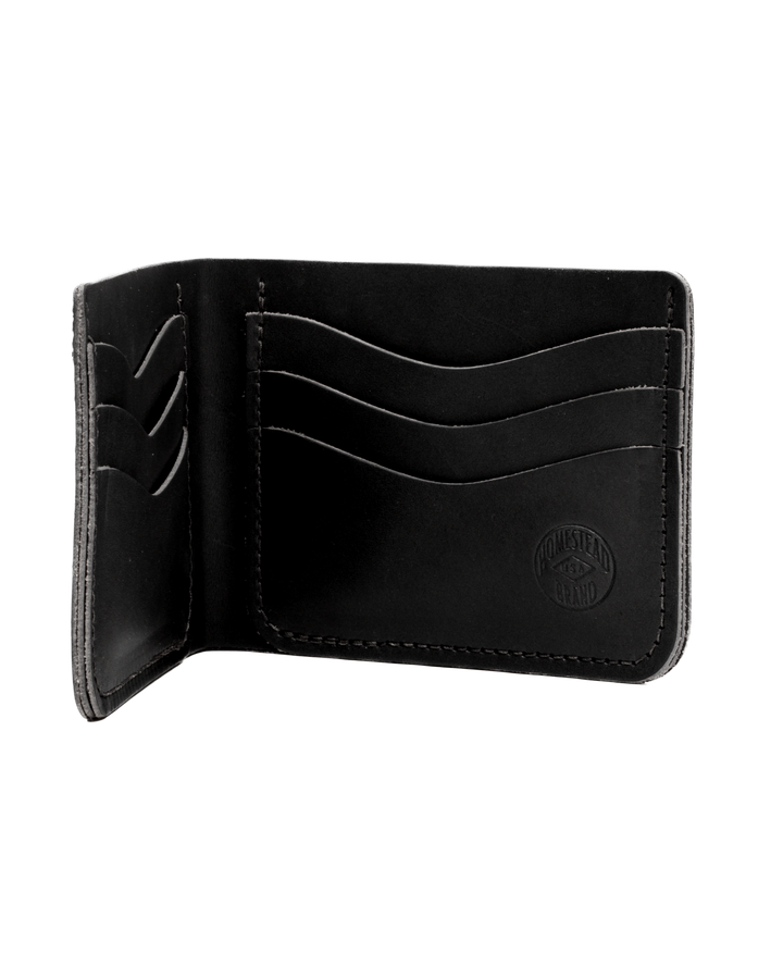 Black leather wallet on a white background #color_black