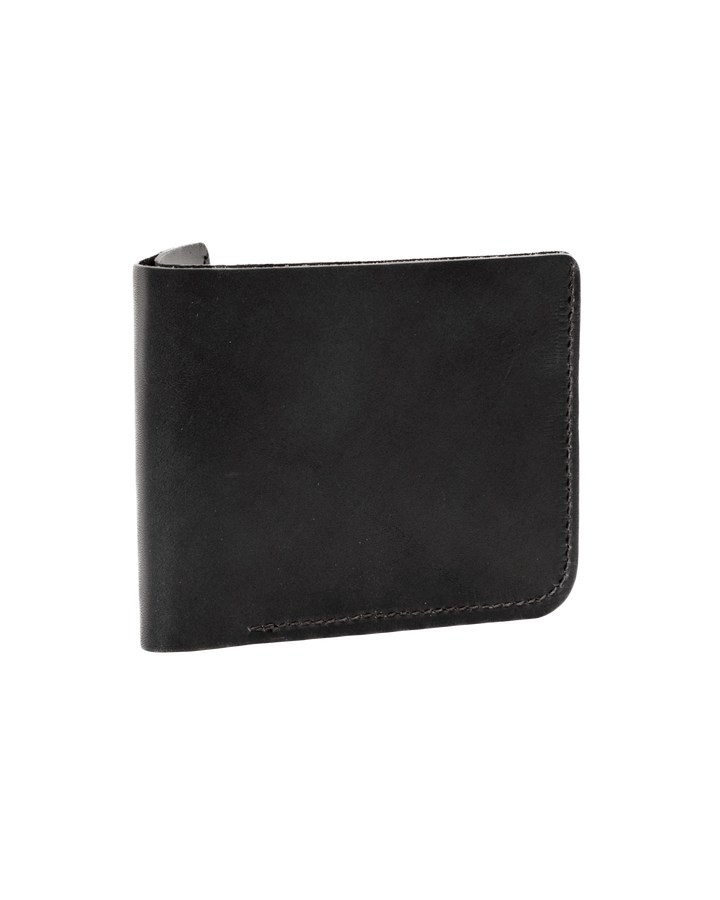 Black leather wallet on a white background back #color_black