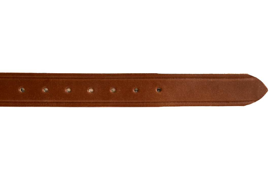 Brown leather belt end #color_brown