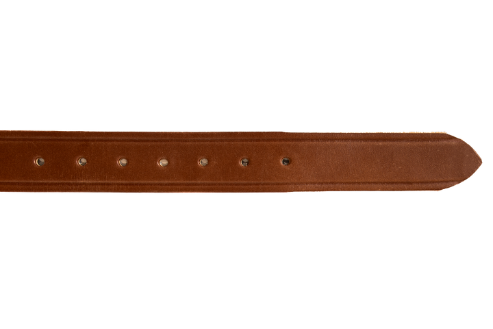 Brown leather belt end #color_brown