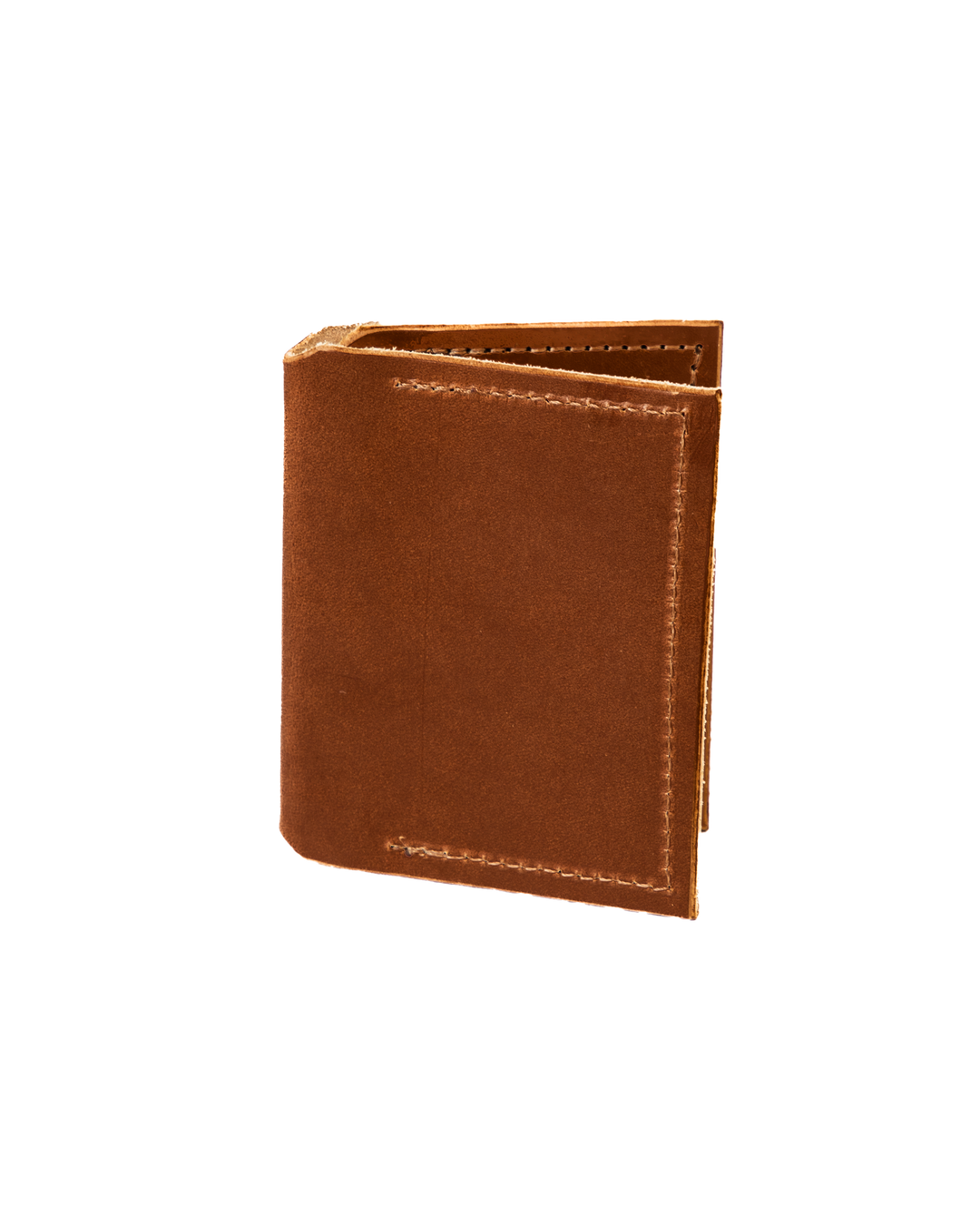 Brown Field Wallet Partially Open #color_brown