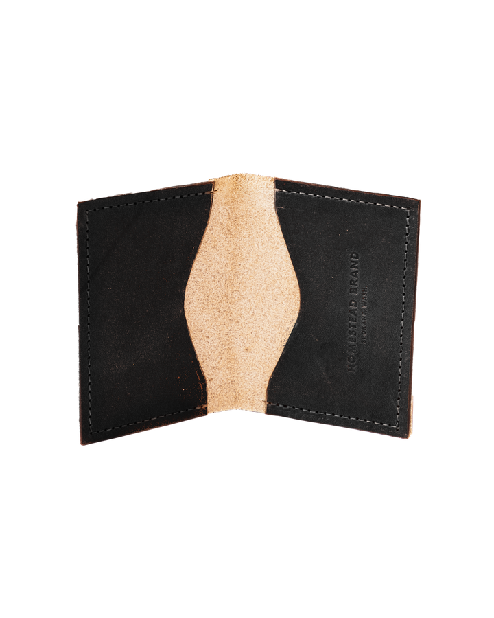 Black Folding Pocket Wallet Inside Open #color_black