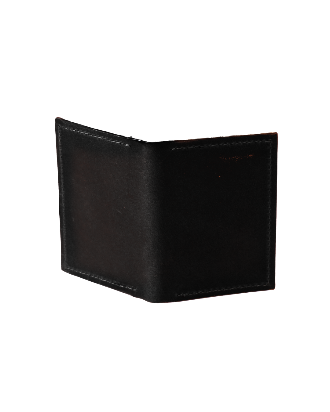 Black Folding Pocket Wallet Outside Open #color_black