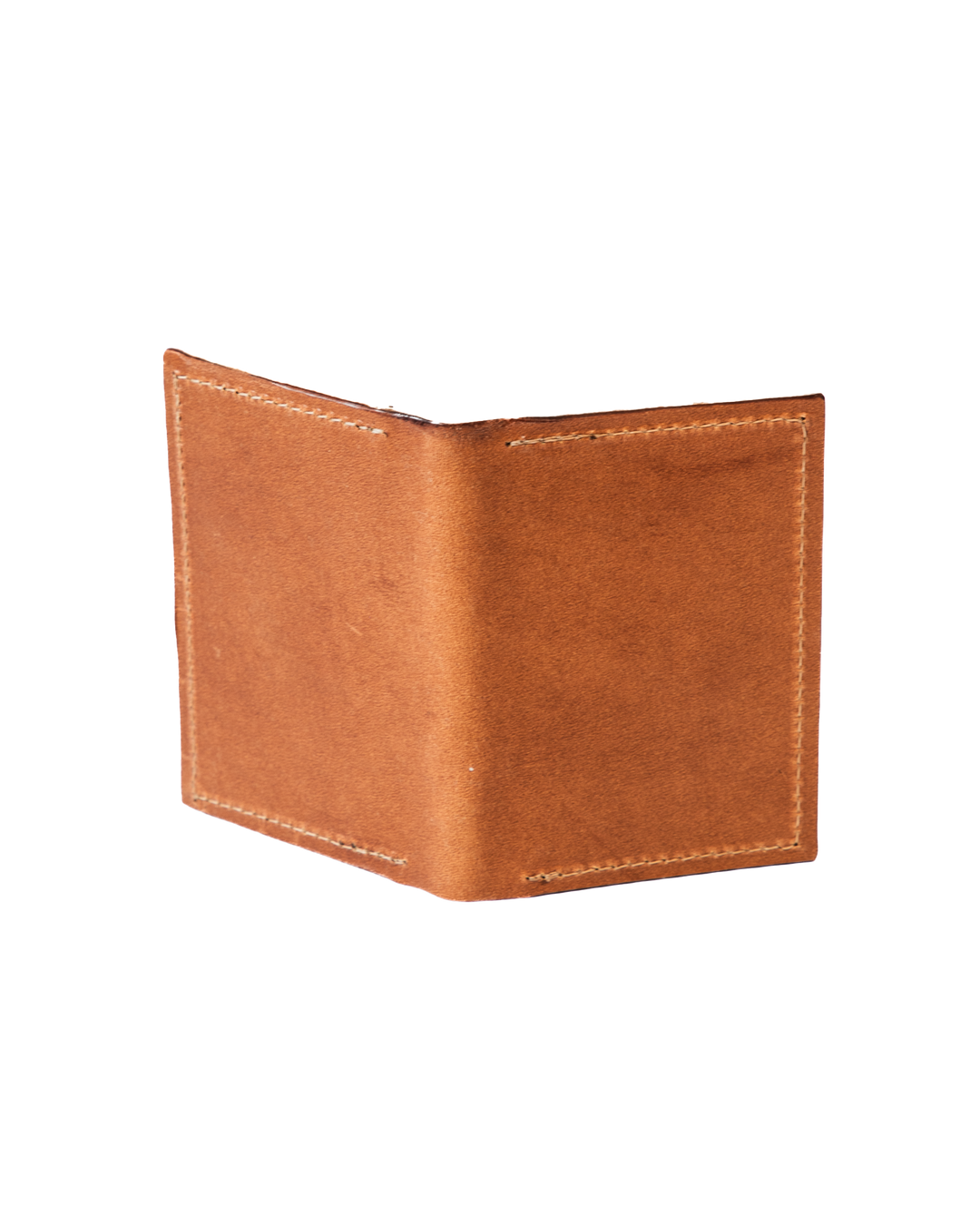 Bourbon Folding Pocket Wallet Back Open #color_bourbon
