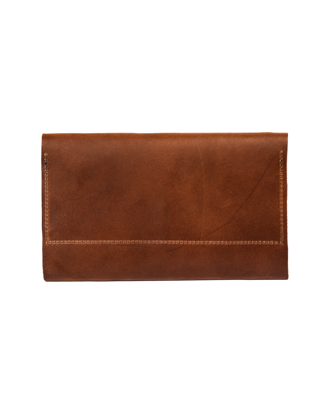 Trifold Wallet Brown Closed Back #color_brown